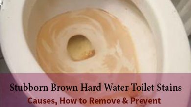 Stubborn brown hard water stains, rings & sediments causes and removal