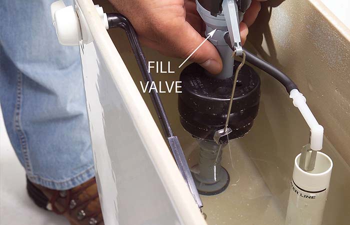 illustration of a toilet fill valve