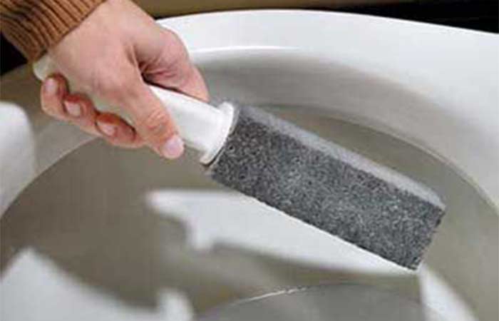 Pumice can be used to clean toilet bowl