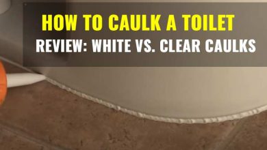 How to Caulk a toilet with white and clear caulks