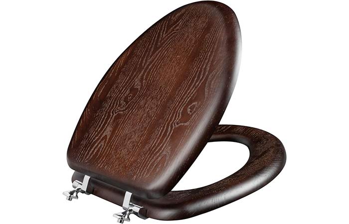 Wood toilet seat type