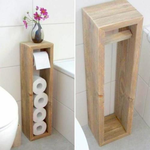 Doorless Cabinets for toilet paper storage