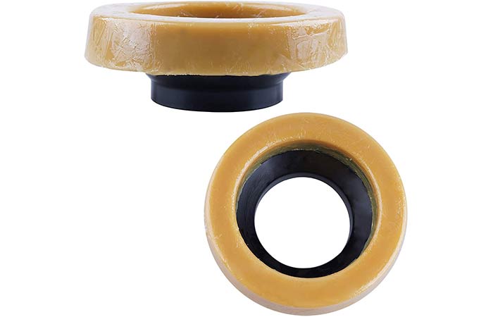 Wax ring with flange
