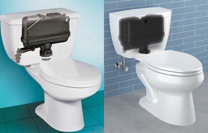 Pressure assisted toilet