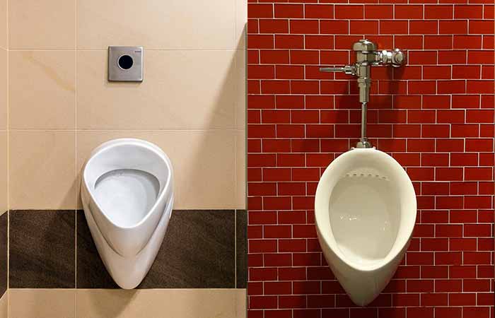 Types of urinal flush systems